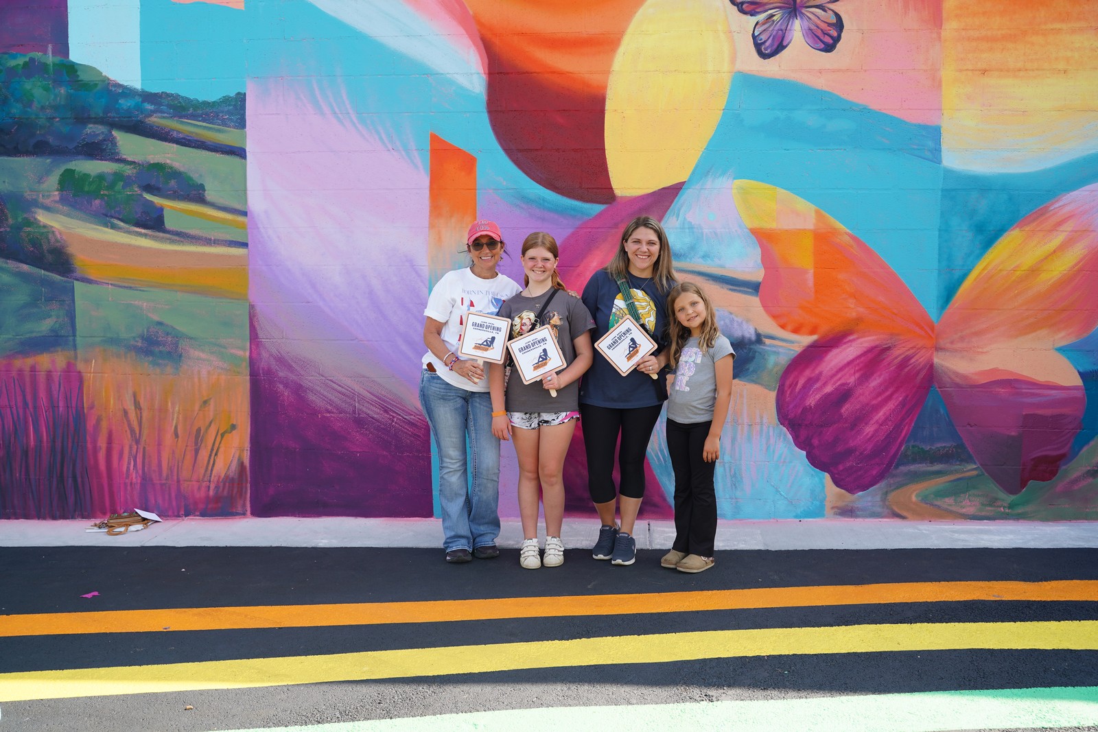 Family enjoying the grand opening celebration